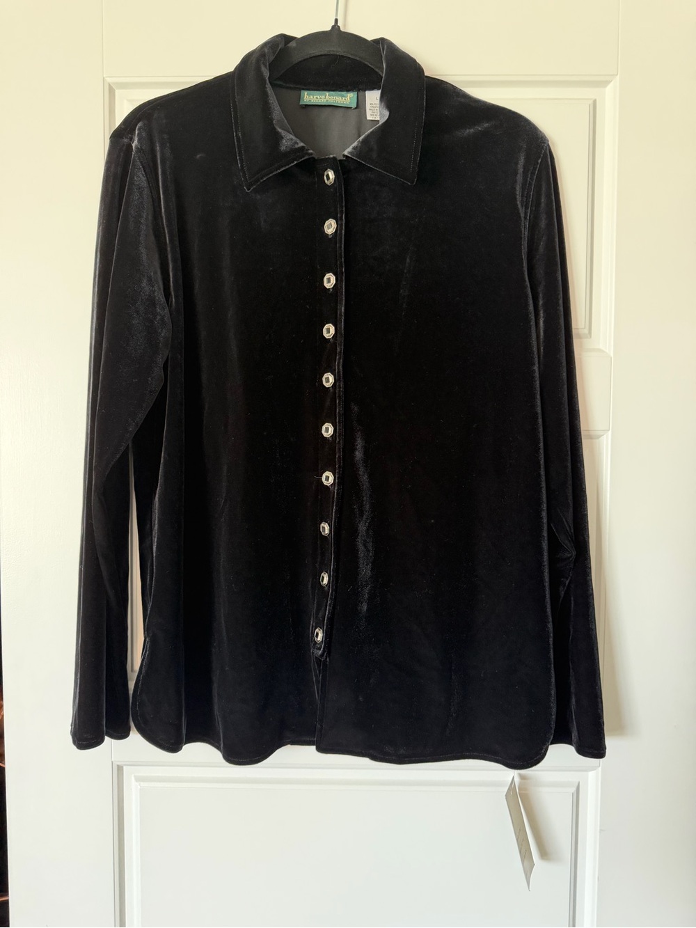 NWT Black Velour Button-Up cardigan or shacket